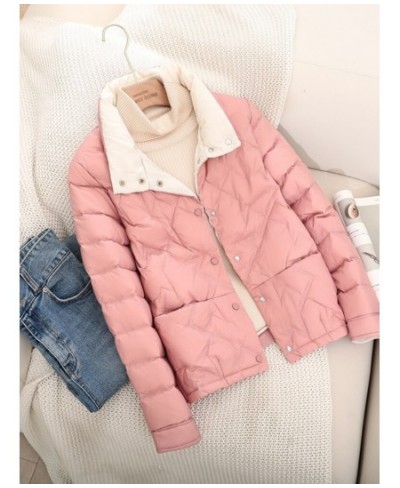 Autumn Winter Lightweight Down Jacket Women Long Sleeve Single-breasted White Duck Down Coat Fashion Female Short Parkas $87....