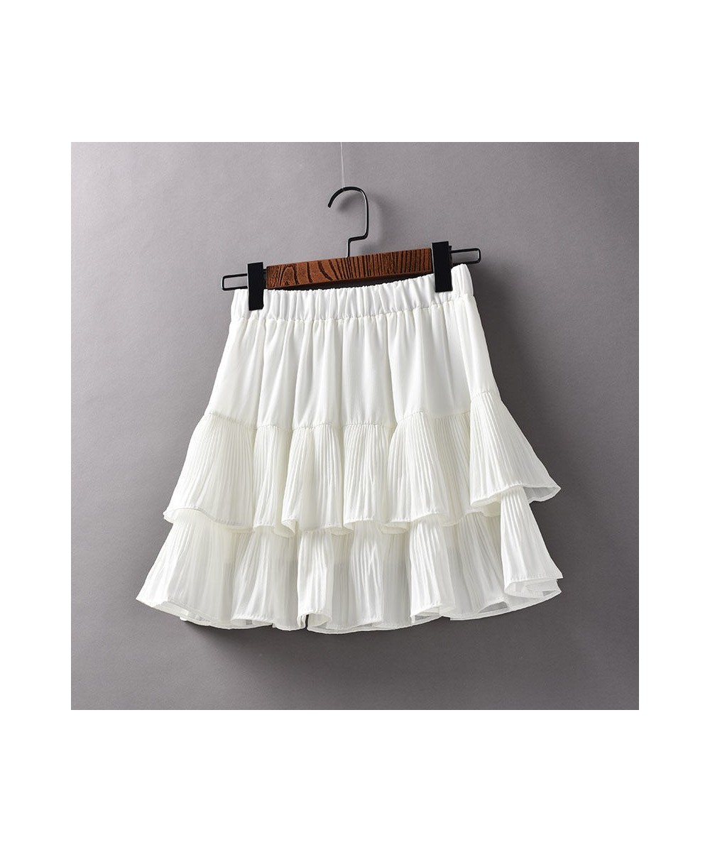 New Women Chiffon Floral All-match Fluffy Cake Short Skirts 2022 Summer Korean Ladies High Waist Mini Skirt For Women $33.06 ...