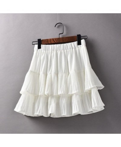 New Women Chiffon Floral All-match Fluffy Cake Short Skirts 2022 Summer Korean Ladies High Waist Mini Skirt For Women $33.06 ...