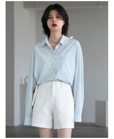 Women's Shirts Long Sleeve Casual Loose Sunscreen Top Woman Shirt Solid Female Top Office Lady Coat Spring Summer 2022 $65.84...