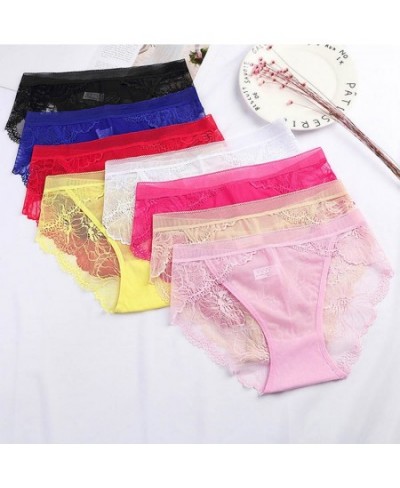 Sexy Lace Panties Women's Underwear See Through Briefs Girls Ladies Bikini Plus Size Mesh Transparent Panties Lingerie $15.08...