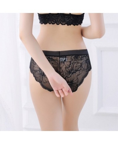 Sexy Lace Panties Women's Underwear See Through Briefs Girls Ladies Bikini Plus Size Mesh Transparent Panties Lingerie $15.08...