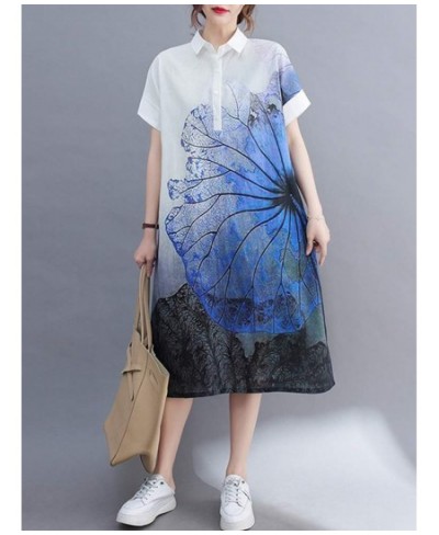 Formal Summer Dresses Woman 2023 Short Sleeve Shirt Dress Fashion OL Print Vestido Oversized Casual Solid Baggy Sundress $46....