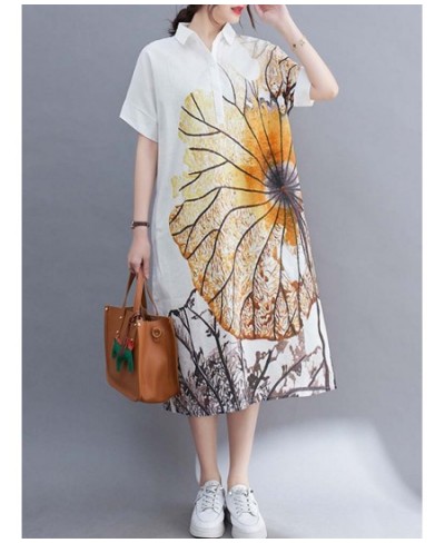 Formal Summer Dresses Woman 2023 Short Sleeve Shirt Dress Fashion OL Print Vestido Oversized Casual Solid Baggy Sundress $46....