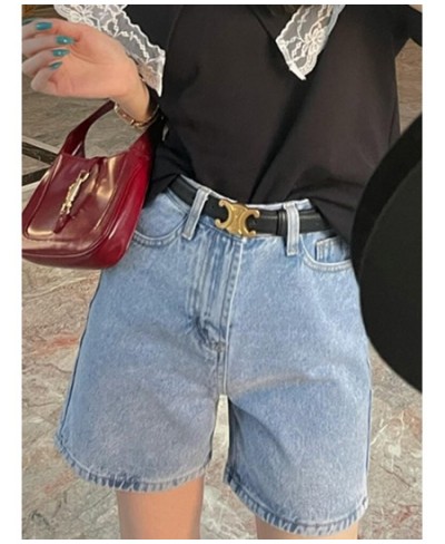 Jeans Shorts for Women Blue High Waisted A-Line Casual Comfortable Slim Shorts Spring 2022 Fashion Pockets Streetwear $38.54 ...