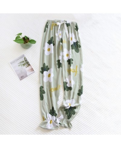 New Spring Summer Women's Floral Pants 100% Viscose Pajama Pants Loose Plus Size Pants Home Pants Ladies Cute Bottoms Girls $...