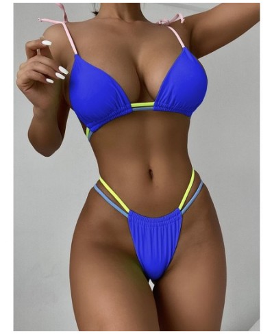 Solid Color Sexy Micro Mini Bikini Set Women's Swimsuit 2023 Push Up Swimwear Triangle String Biquini Bathing Suit for Women ...