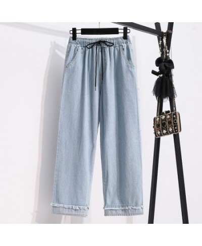 S-5XL Women's Wide Leg Pants Casual Loose Denim Pants 2022 Spring Summer Straight Jeans Female Trousers $49.08 - Jeans