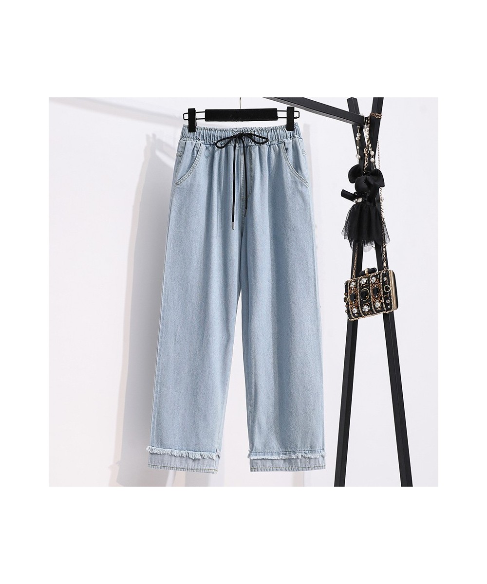 S-5XL Women's Wide Leg Pants Casual Loose Denim Pants 2022 Spring Summer Straight Jeans Female Trousers $49.08 - Jeans