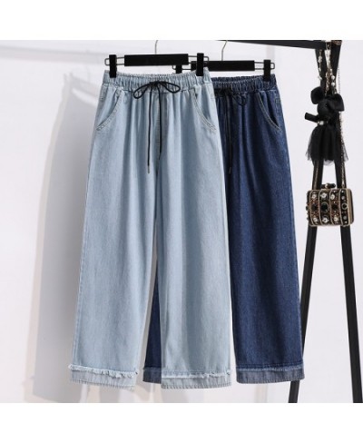 S-5XL Women's Wide Leg Pants Casual Loose Denim Pants 2022 Spring Summer Straight Jeans Female Trousers $49.08 - Jeans