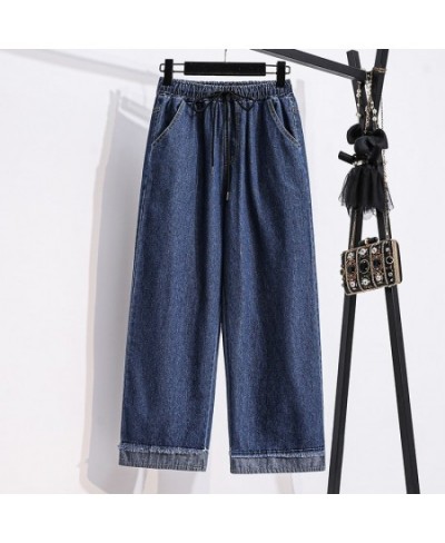 S-5XL Women's Wide Leg Pants Casual Loose Denim Pants 2022 Spring Summer Straight Jeans Female Trousers $49.08 - Jeans