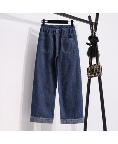 S-5XL Women's Wide Leg Pants Casual Loose Denim Pants 2022 Spring Summer Straight Jeans Female Trousers $49.08 - Jeans