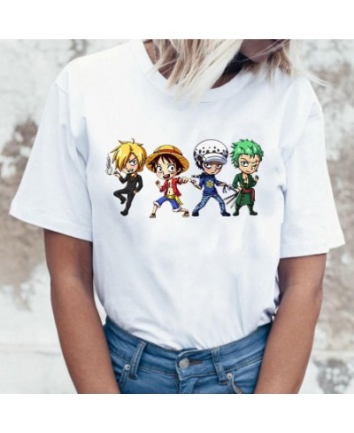 One Piece Luffy T-Shirt Summer Women Anime Tee Shirt Printed Trafalgar Law Hip Hop Casual Unisex New Fashion Tshirts $18.48 -...