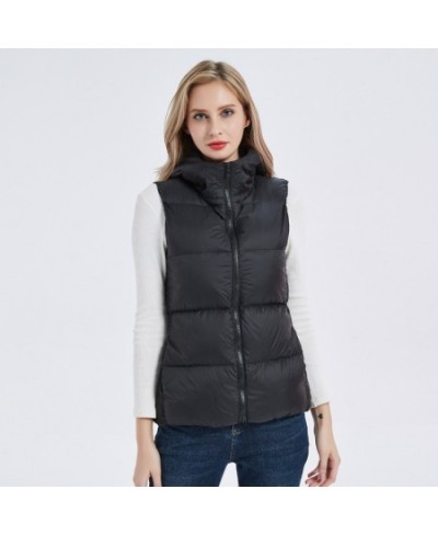 Women Ultra Light Down Vest with Hood Casual Slim Waistcoat 90% White Duck Down Gilet 2023 $71.79 - Jackets & Coats