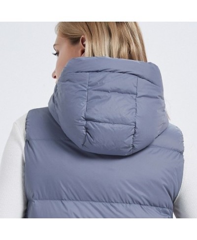 Women Ultra Light Down Vest with Hood Casual Slim Waistcoat 90% White Duck Down Gilet 2023 $71.79 - Jackets & Coats