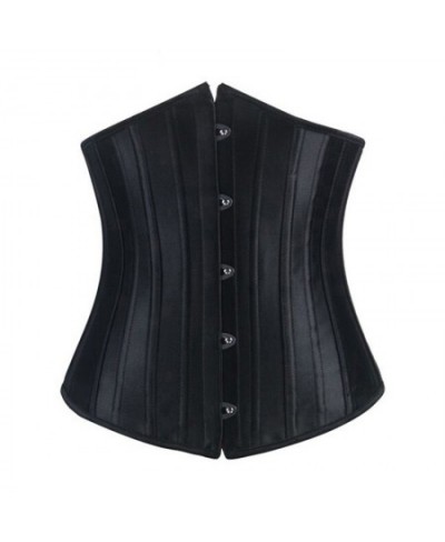 Woman Waist Cincher Corselet Body Shaper Sexy Waist Control Underbust Corsets & Bustiers Satin 26 Steel Bones Corset $33.98 -...