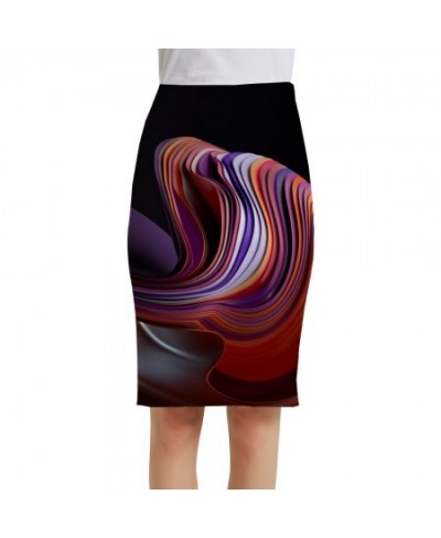 Psychedelic Skirts Women Dizziness 3d Skirt Flowers Office Three-Dimensional Sexy Print Skirt Ladies Skirts Womens Floral $24...