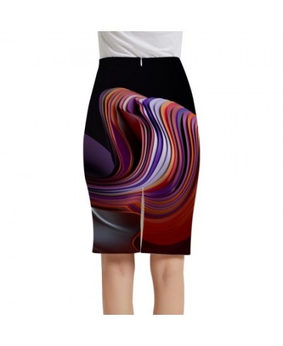 Psychedelic Skirts Women Dizziness 3d Skirt Flowers Office Three-Dimensional Sexy Print Skirt Ladies Skirts Womens Floral $24...