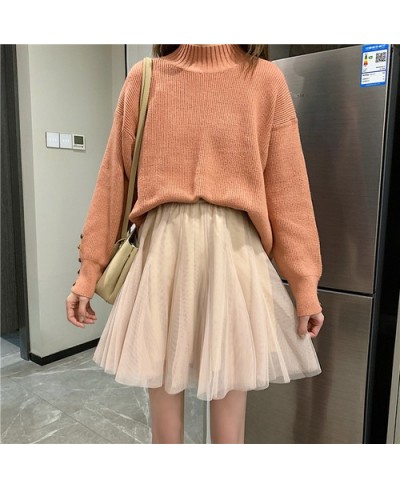 Skirts Women Mini Ball Gown Solid Simple High Waist Korean Style Elegant Vintage Novelty Womens Leisure Streetwear All-match ...