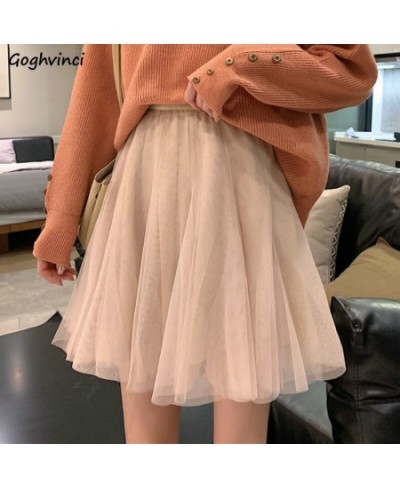 Skirts Women Mini Ball Gown Solid Simple High Waist Korean Style Elegant Vintage Novelty Womens Leisure Streetwear All-match ...