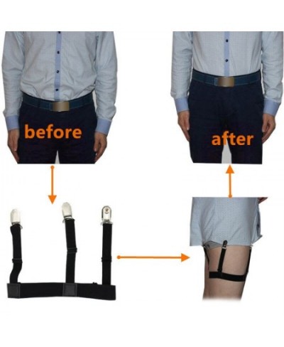 1 Pair Men Women Shirt Stays Garters Holder Adjustable Resistance Belt Shirt Suspenders Locking Clamps Non-slip Strap $21.22 ...