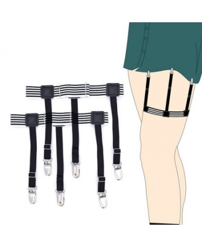 1 Pair Men Women Shirt Stays Garters Holder Adjustable Resistance Belt Shirt Suspenders Locking Clamps Non-slip Strap $21.22 ...