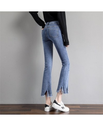 High Waist Women Jeans Ankle Length Stretch Cotton Straight Denim Pants Fashion Streetwear Boyfriend Jeans For Girl Summer 20...