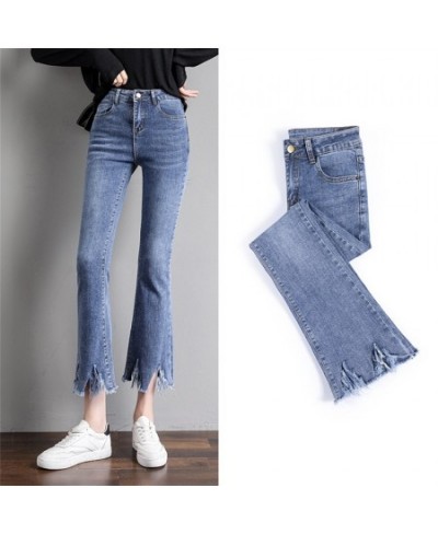 High Waist Women Jeans Ankle Length Stretch Cotton Straight Denim Pants Fashion Streetwear Boyfriend Jeans For Girl Summer 20...