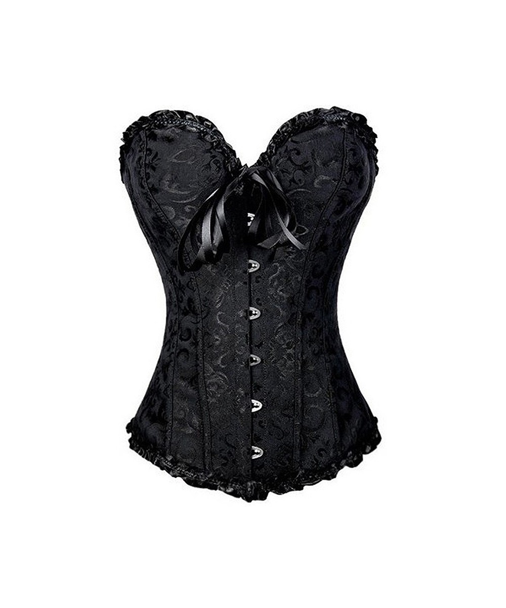 Women Sexy Corsets Lingerie Bustiers Steampunk Corset Top Waist Gothic Clothing Corselet Brocade Zip Steel Boned $37.20 - Und...