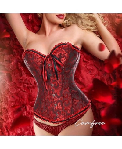 Women Sexy Corsets Lingerie Bustiers Steampunk Corset Top Waist Gothic Clothing Corselet Brocade Zip Steel Boned $37.20 - Und...