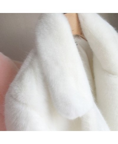 New Faux Mink Fur Coat Women Autumn Winter Thick Warm Fur Jackets Female Fashion Pink White Mink Fur Coats Large Size $65.01 ...