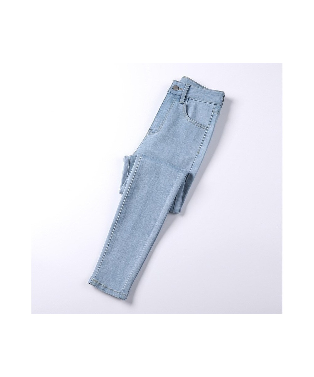 2022 summer new women's high waist slim tight elastic nine-point pencil pants $90.95 - Jeans