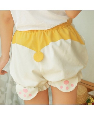 Cute Lolita Kawaii Women Sleeping Bottoms Fleece Shorts Corgi Butt Harajuku Pumpkin Bloomers Elastic Waist Girls Pajamas $33....