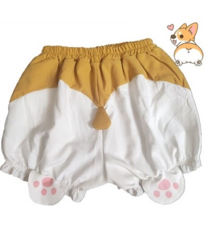 Cute Lolita Kawaii Women Sleeping Bottoms Fleece Shorts Corgi Butt Harajuku Pumpkin Bloomers Elastic Waist Girls Pajamas $33....