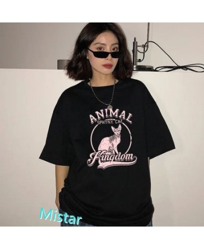 Death Metal Sphynx Cat T-Shirt Women Metal Harajuku Gothic TShirt female summer Aesthetic tshirt Hipster tops Graphic Tee shi...