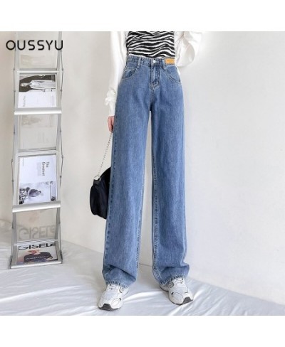 Streetwear High Waist Women's Fashion Jeans Woman Girls Women Straight Pants Cotton Female Trousers Denim Bagge Trousers XS-X...