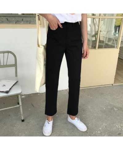 High waist jeans women spring and autumn new loose straight pants Korean wild nine points Harem pants $37.73 - Jeans