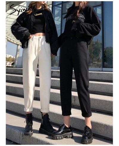 Black Jeans Woman Elastic High Waist Denim Pants Cowboy Streetwear Korean Fashion Street Style Boyfriend Jeans Clothes $31.96...