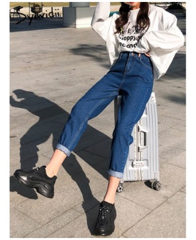 Black Jeans Woman Elastic High Waist Denim Pants Cowboy Streetwear Korean Fashion Street Style Boyfriend Jeans Clothes $31.96...