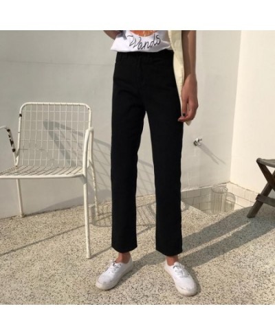 High waist jeans women spring and autumn new loose straight pants Korean wild nine points Harem pants $37.73 - Jeans