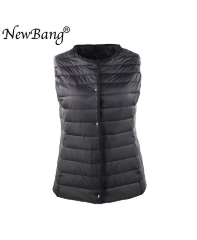 Waistcoat Vests For Women Warm Ultra Light Down Gilet Portable Sleeveless O-Neck Autumn Spring Vest 4XL $41.73 - Jackets & Coats