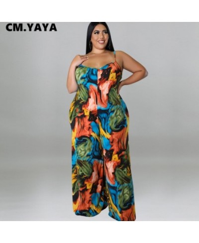 Plus Size Women Tie Dye Wave Spaghetti Strap Wide Leg Loose Jumpsuit 2022 Summer Sleeveless Streetwear Retro Playsuit $46.02 ...