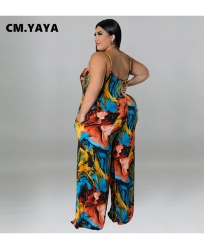 Plus Size Women Tie Dye Wave Spaghetti Strap Wide Leg Loose Jumpsuit 2022 Summer Sleeveless Streetwear Retro Playsuit $46.02 ...