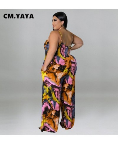 Plus Size Women Tie Dye Wave Spaghetti Strap Wide Leg Loose Jumpsuit 2022 Summer Sleeveless Streetwear Retro Playsuit $46.02 ...