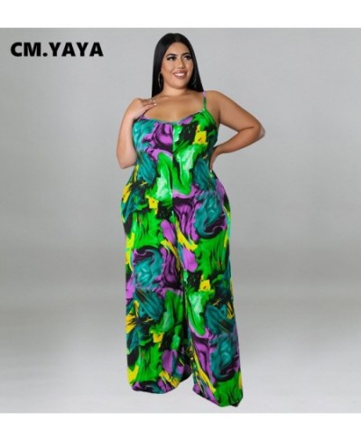 Plus Size Women Tie Dye Wave Spaghetti Strap Wide Leg Loose Jumpsuit 2022 Summer Sleeveless Streetwear Retro Playsuit $46.02 ...