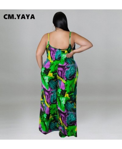 Plus Size Women Tie Dye Wave Spaghetti Strap Wide Leg Loose Jumpsuit 2022 Summer Sleeveless Streetwear Retro Playsuit $46.02 ...