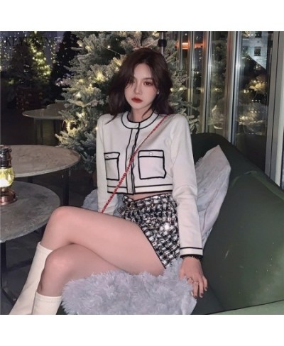 Runway Sweater Cardigan Women 2022 Spring Round neck Single Breasted Pink/Red Knitted Jacket Ladies Elegant Knitting Outwear ...