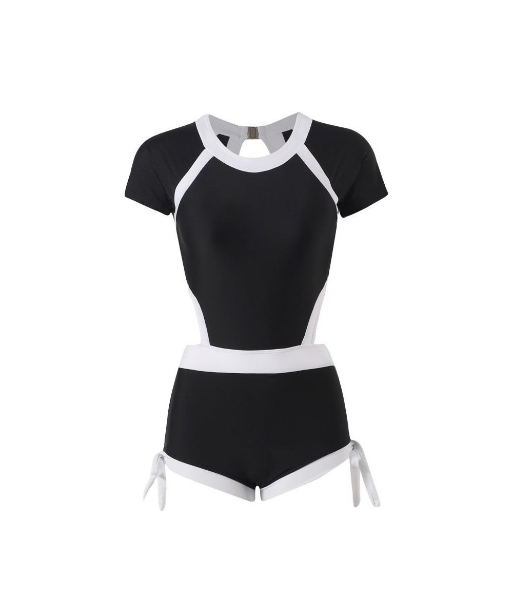 Cover-ups Women Hollow Out Slim Summer Panelled Hotsweet Casual Bow Students Swimwear Holiday Beach Style Ulzzang Simple Chic...