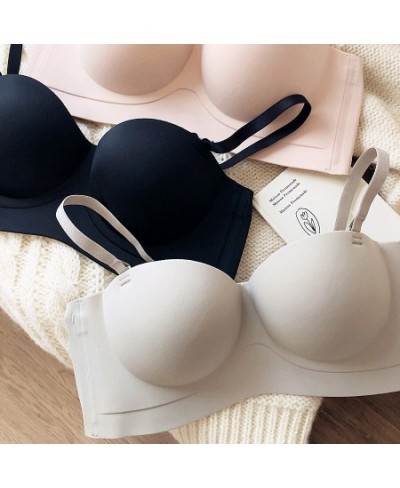 Only A Bra Half Cup Push Up Adjustable Brassiere Comfortable Seamless Wireless Strapless Strap Woman Underwear Girls Intimate...