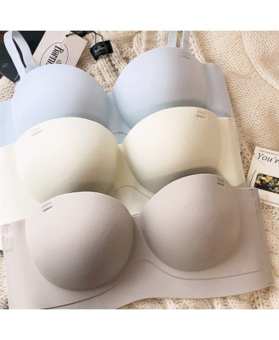 Only A Bra Half Cup Push Up Adjustable Brassiere Comfortable Seamless Wireless Strapless Strap Woman Underwear Girls Intimate...